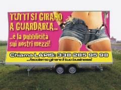 Campagna su carrello vela per l'attivita della nostra agenzia pubblicitaria Lap.IS